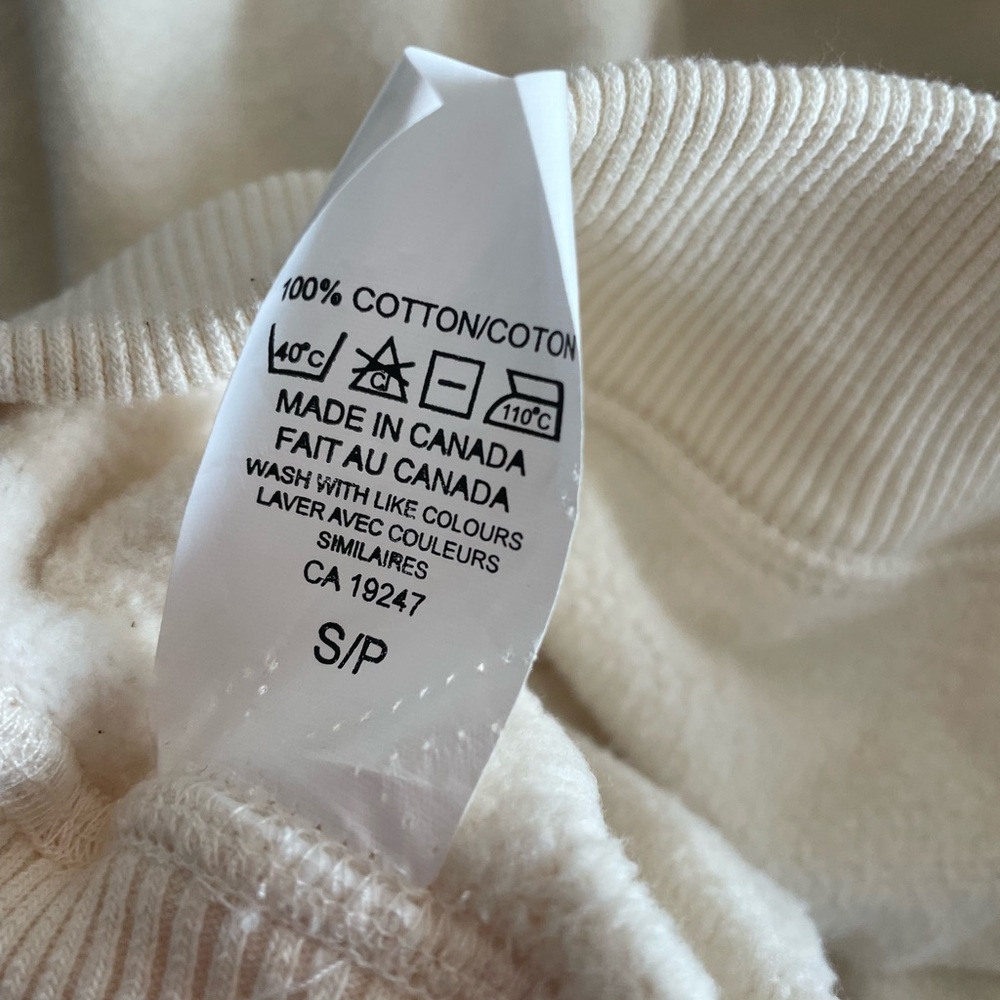Free People Cream Hoodie with Blue Graphic - Picture 8 of 8